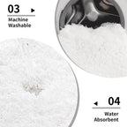 Disolla White Bathroom Rug 17x24 - Non-Slip Plush Small Bath Mat, Highly Absorbent & Ultra Soft Fluffy Floor Mat, Machine Washable for Shower and Tub