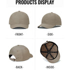 CLAPE Short Bill Baseball Cap Plain Hiphop Dad Hat Cooling Trucker Hat | Cooling, Plain, Hiphop, Dad Hat Rd02-khaki