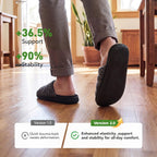 Veracosy Mens Open-Toe Slippers Memory Foam Indoor Outdoor House Shoes