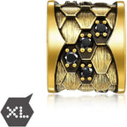 CHOW SANG SANG 999 24K Gold Charme Bold Black Diamond Charm Bracelet for Women & Men 95489C ICONIC