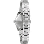 Bulova Ladies Classic Mini Wilton 3-Hand Quartz Silver Stainless Steel Watch, Day Date, 29Mm