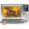 Nuwave Bravo Xl Pro Air Fryer Toaster Oven, Improved 100% Super Convection, Quicker & Crispier Results, 100 Presets, Multi-Layer Even Cooking, 50-500F, Smart Probe, Pfas Free, 30Qt, Stainless Steel