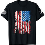 Xlievo 4Th Of July Shirts Men:Usa American Flag Patriotic Independence Day Higher Quality Short Sleeve T-Shirt