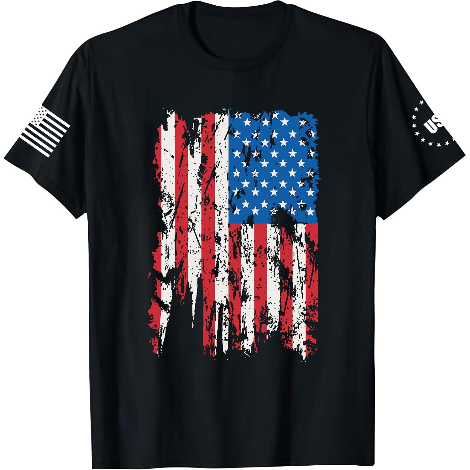 Xlievo 4Th Of July Shirts Men:Usa American Flag Patriotic Independence Day Higher Quality Short Sleeve T-Shirt