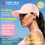 TOP-EX Cooling UV 50 High Ponytail Baseball Cap for Women Breathable & Lightweight for Running Golf Workout Sports Cap White