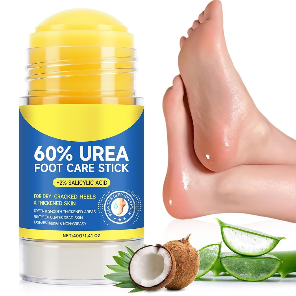 60% Urea Foot Cream with 2% Salicylic Acid, Urea Cream for Cracked Heels and Dry Skin, Deep Moisturizing, Foot Callus Remover and Soften, Cracked Heel Repair Cream, Feet Care