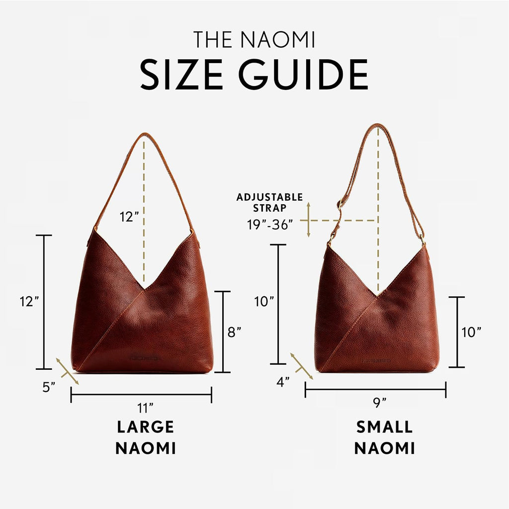 Portland Leather Goods Naomi Shoulder Bag – Handmade Slouchy Bag With Adjustable Crossbody Strap & Secure Magnetic Closure