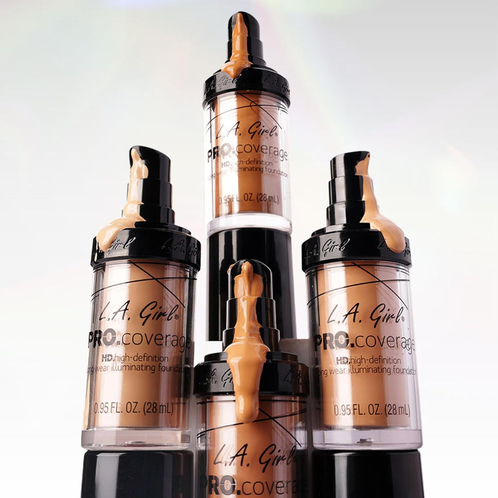 L.A. Girl Pro Coverage Liquid Foundation, White, 0.95 Fl Oz