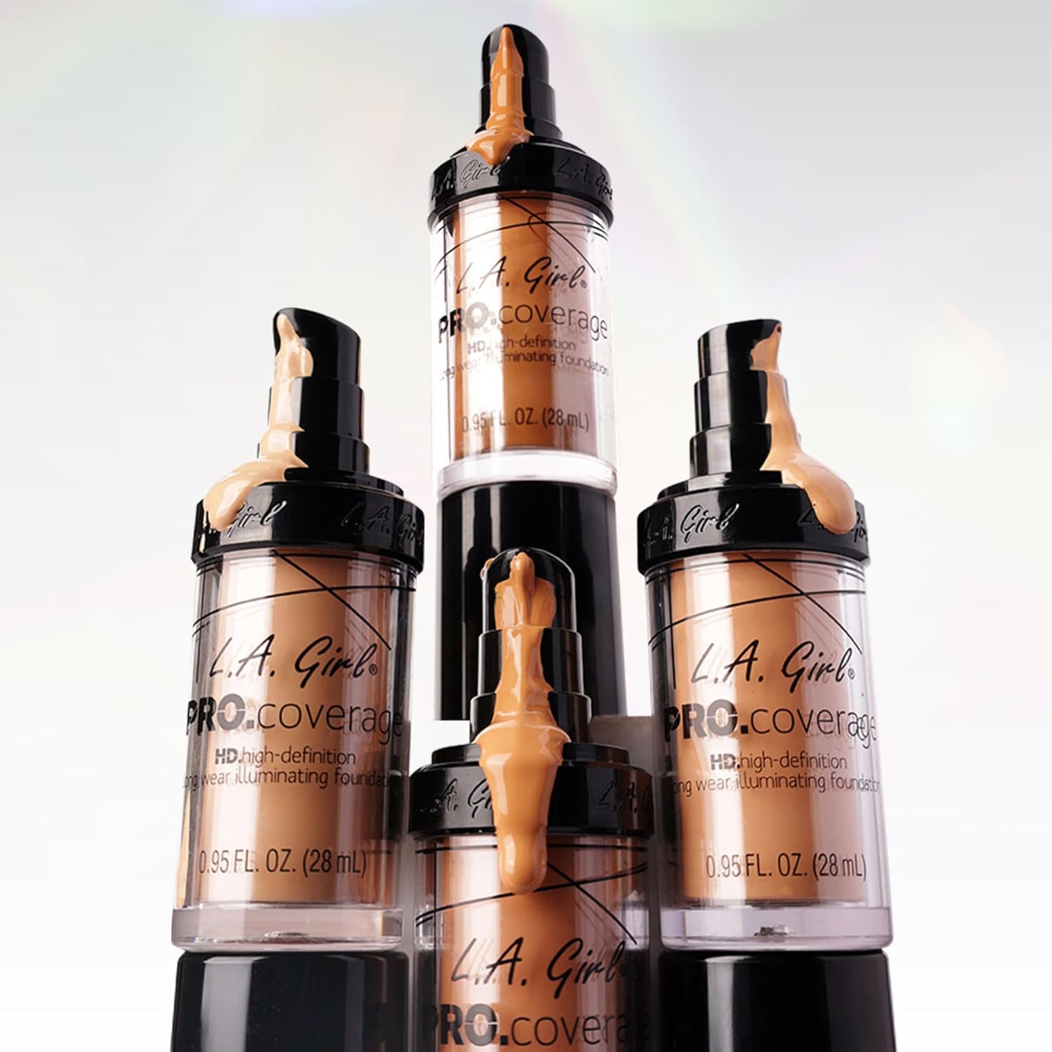 L.A. Girl Pro Coverage Liquid Foundation, White, 0.95 Fl Oz