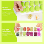 Ice Cube Trays 4 Pack, Airabc Silicone With Removable Lid, Easy-Release Flexible 14-Cube Trays, Lfgb Certified And Bpa Free, Stackable Covers For Cocktail, Freezer | Space-Saving And Stackable, Lfgb Certified And Bpa Free, Easy To Remove