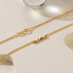 Gold Pendant Necklaces for Women 14K Gold Necklaces for Women Letter Necklace Simple Strong and Full of Love Charm Mama Pendant Necklace for Mom With Adjustable Length (16-18) Inches