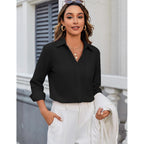 Zeagoo Blouses For Women Long Sleeve Button Down Shirts Dressy Casual Collared Tops Business Work Outfits