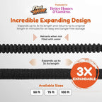 Flexi Hose Lightweight Expandable Garden Hose, 50Ft - Retractable Garden Hose, Water Hose - No-Kink Flexibility, 3/4 Inch Solid Brass Fittings And Double Latex Core
