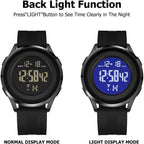Cossinige Mens Digital Waterproof Military Watch For Men Black Dive Tactical Sports Minimalist Ultra-Thin Wrist Watch