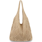 Hatisan Crochet Bag For Women, Handmade Knit Beach Tote Bag Summer