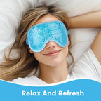 Newgo Cooling Eye Mask For Puffy Eyes, Cold Eye Mask Eye Ice Pack For After Eyes Surgery, Tension Stress Relief, Itchy Eyes, Headaches, Dark Circles - Blue
