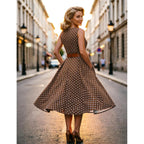 Simple Flavor Women'S Vintage Dress Sleeveless O-Neck Party Cocktail Dress