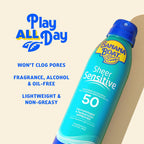 Banana Boat Sheer Sensitive Sunscreen Spray Spf 50, 6 Oz