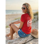 Christian Shirts for Women Religious Sayings Tshirt Jesus Gift Inspirational Graphic Tee Short Sleeve Top Red1