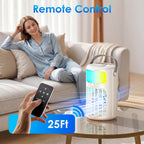 Portable Air Conditioners, Evaporative Air Cooler, 4-In-1 Portable Ac Fan, 1500Ml Tank, 3 Speeds & 2 Mist Modes, Remote, Usb-C Cooling For Bedroom Office Camping