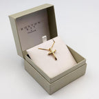 Boston Bay Diamonds Sterling Silver Diamond Accent Flared Cross Pendant with 18" Chain
