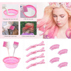 Asqraqo 11pcs Hair Coloring Kit - Professional Salon Tools for DIY Mixing, Includes Clips, Bowl, Dye Brush, Earmuffs - Perfect for Bleaching and Dye