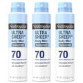 Neutrogena Ultra Sheer Dry Touch Sunscreen Spray Spf 70 Broad Spectrum Uva Uvb Protection Lightweight Water Resistant Up To 80 Minutes Paba Oxybenzone Free, 3-Pack Of 5 Oz