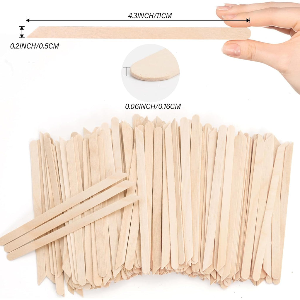 1000pcs Wooden Small Wax Sticks,Eyebrow Wax Sticks for Eyebrow Hair Remover，Small Popsicle Sticks，Wooden Sticks for Crafts