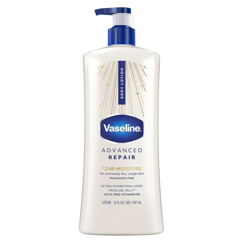 Vaseline Intensive Care Body Lotion Advanced Repair Unscented For Dry Skin Lotion Made With Ultra-Hydrating Lipids + Vaseline Jelly To Repair Extremely Dry Skin 32 Fl Oz