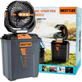 Westtree Portable Misting Fan, Large Rechargeable Battery Powered Mist Fan, Long Lasting Runtime, 3 Nozzles Mister Design, Portable Fan For Home Patio Camping Outdoor Mist Daily Cooling Fan