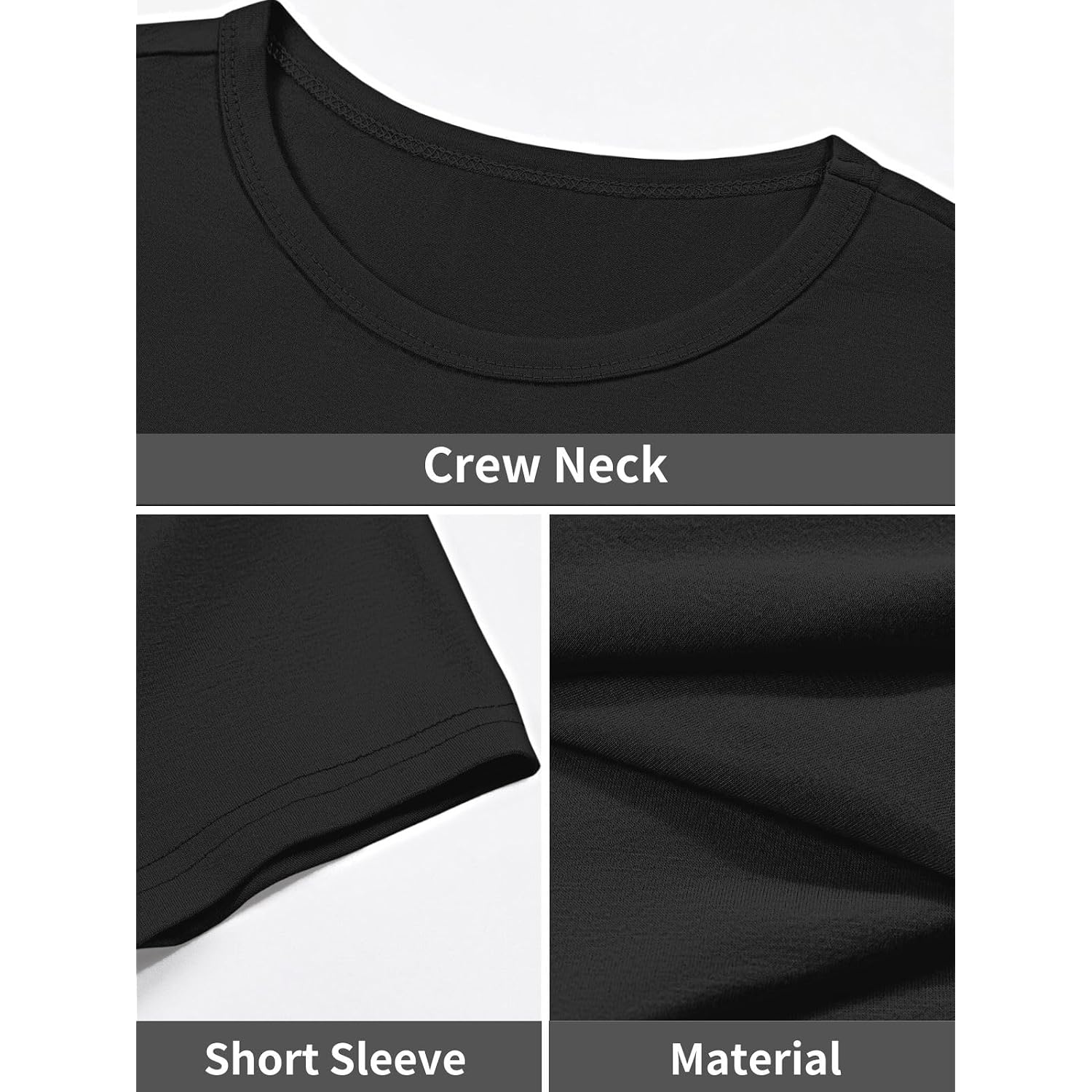 Wenrine Women'S Short Sleeve T-Shirt Dress Summer Crew Neck Basic Solid Casual Long Midi Dresses