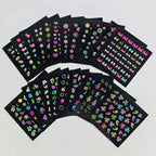 24PCS Luminous Flower Nail Art Stickers Decals Glow in The Dark Nail Stickers Butterfly Love Heart Bow Flowers 3D Self-Adhesive Nails Design Nail Art Supplies for Women Girls DIY Manicure Decorations