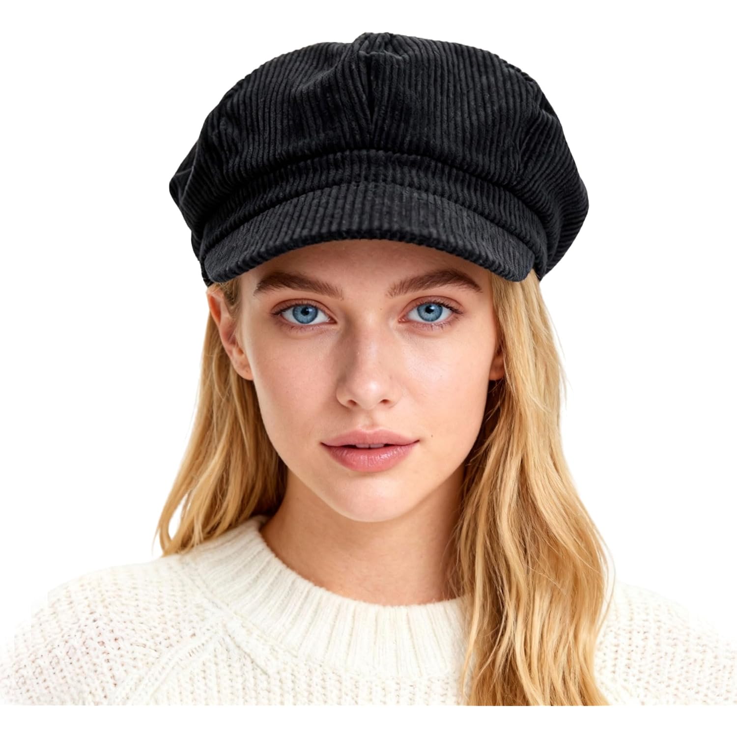 Womens Retro Corduroy Ivy Newsboy Paperboy Cabbie Gatsby Painter Hats Caps | Womens, Retro, Ivy Black1