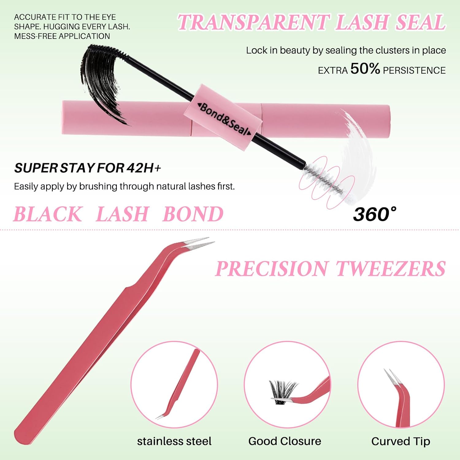 Lash Clusters Kit for Beginners Eyelash Clusters Kit Lashes Clusters Kit Cluster Lashes Pestañas Postizas Naturales with Lash Bond&Seal,Lash Tweezers,Brush RITALASH(640pcs 20D+40D+60D+80D Kit,9-16mm)
