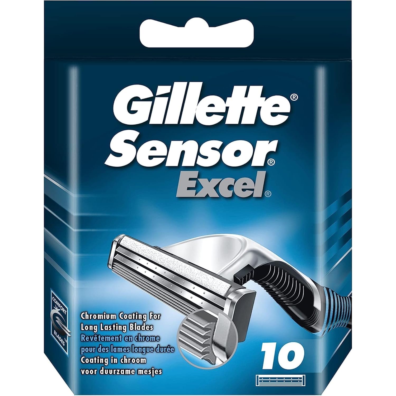 Gillette Sensor Excel Shaving Cartridges for Men Quantity: 10 (Packaging May Vary)