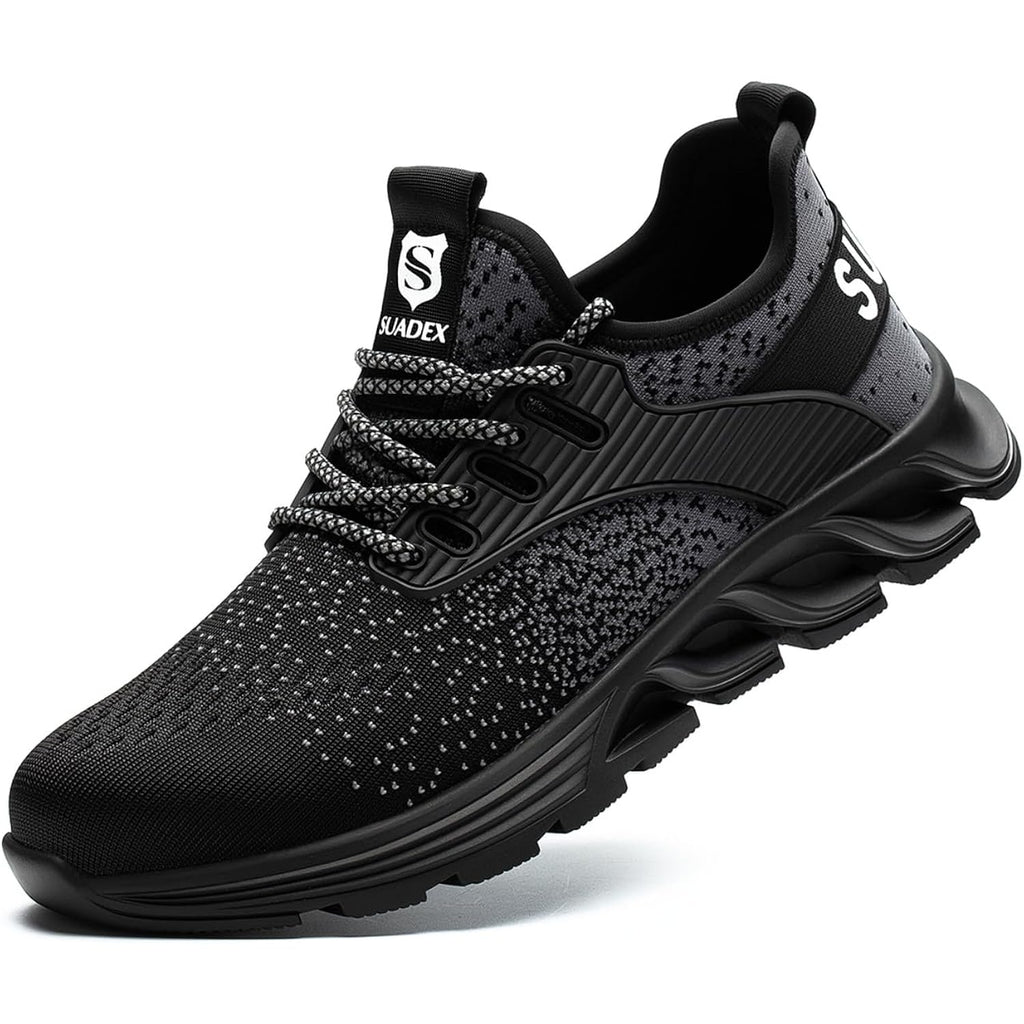 Suadex Steel Toe Sneakers For Men Women Indestructible Work Safety Shoes Lightweight Comfortable Slip Resistant Composite Toe