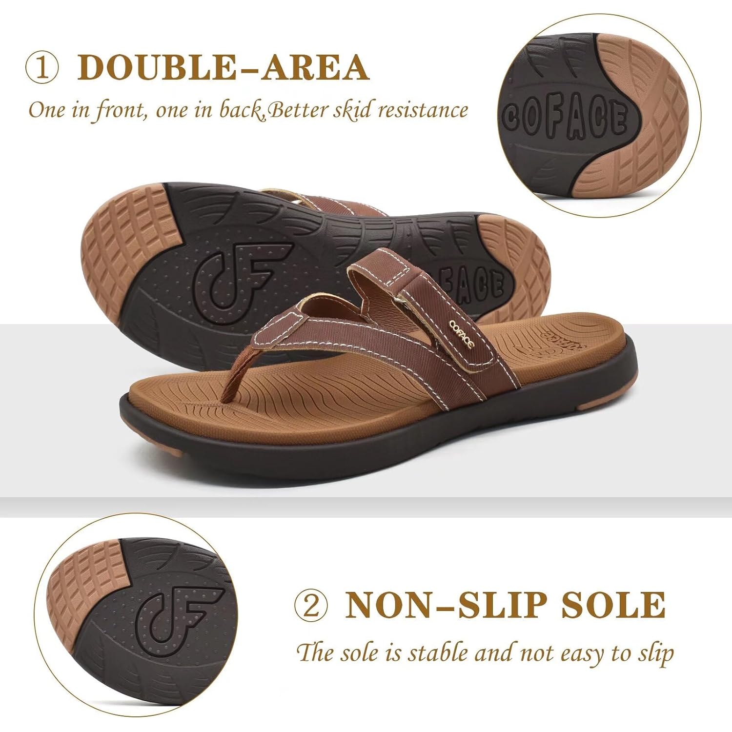 Coface Womens Fashion Orthotic Flip Flops Ladies Slip On Lightweight Athletic Yoga Mat Cushion Thong Sandals With Comfortable Plantar Fasciitis Arch Support