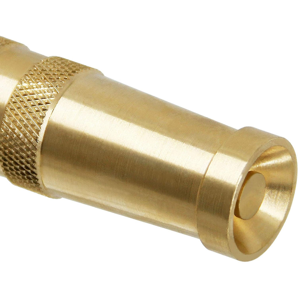 Triumpeek Solid Brass Hose Nozzle, 2 Pack 4" Heavy Duty Brass Garden Hose Nozzle With 10 Rubber Washers
