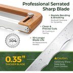 keechee Bread Pilot Adjustable Bread Knife – Upgraded Bread Slicer for Homemade & Sourdough Loaves, Serrated Stainless Blade with Precision Thickness Guide, Gift for Artisan Bakers