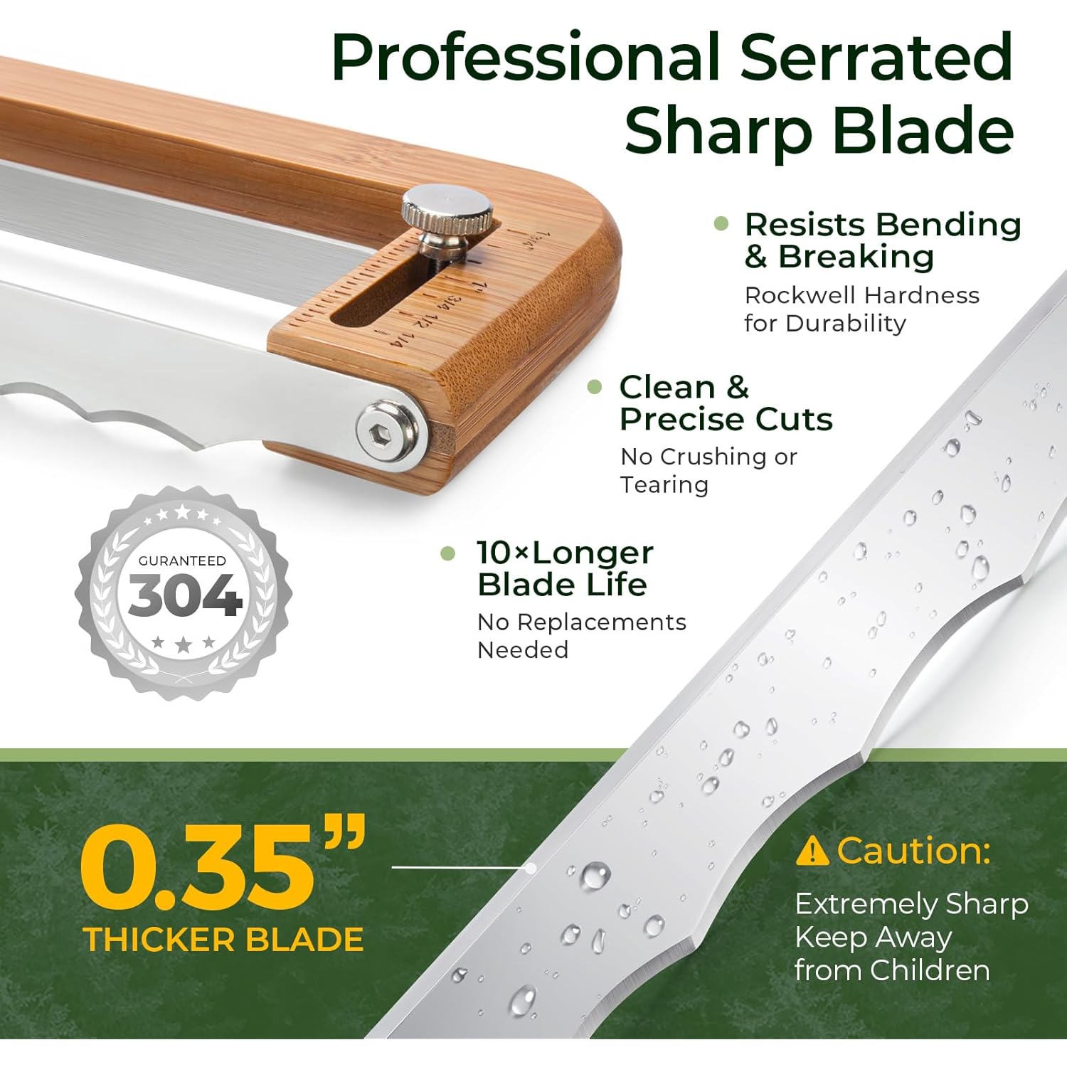 keechee Bread Pilot Adjustable Bread Knife – Upgraded Bread Slicer for Homemade & Sourdough Loaves, Serrated Stainless Blade with Precision Thickness Guide, Gift for Artisan Bakers