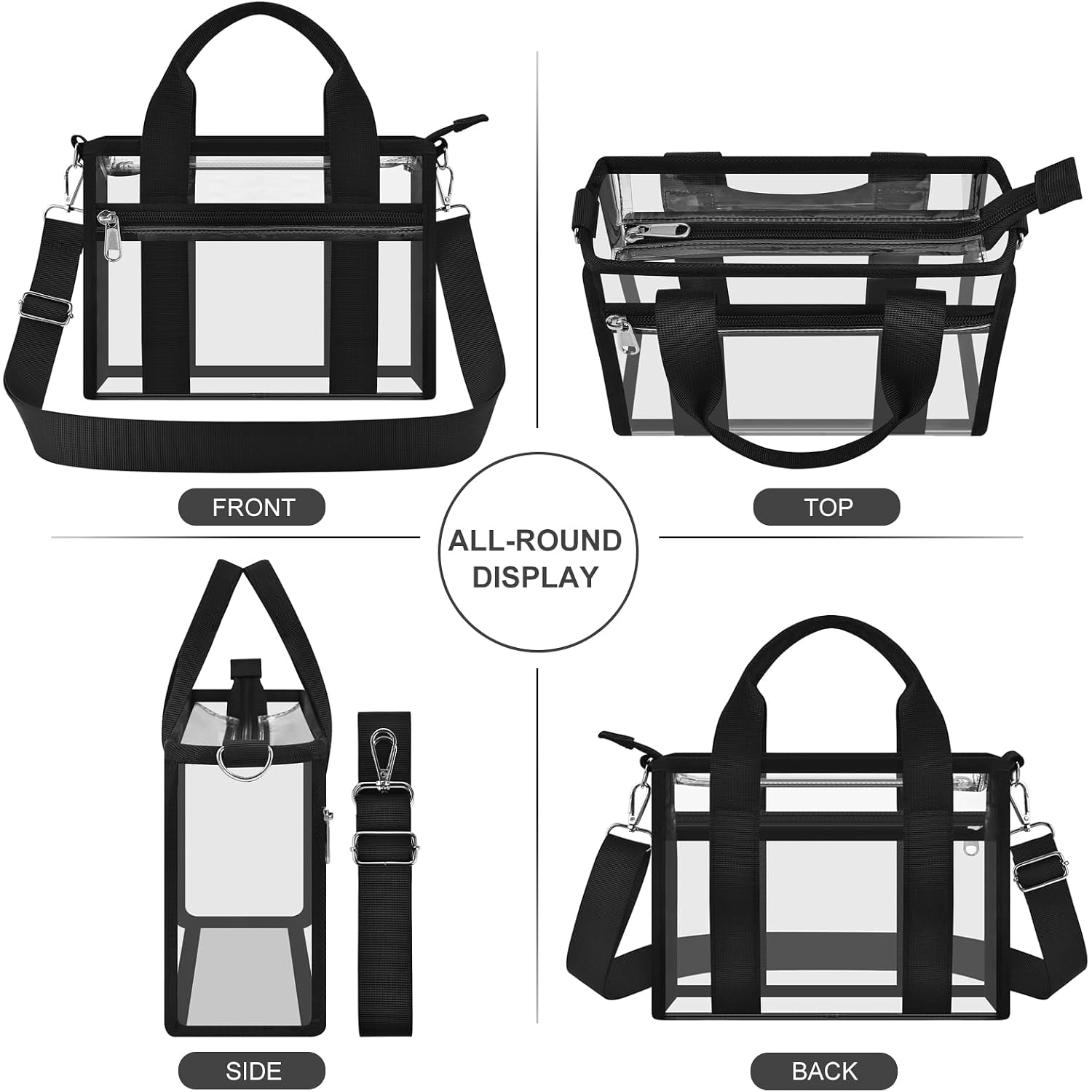 Clear Bag For Stadium Events Clear Sports Fan Messenger Bag Purse For Concert Festivel Outdoor Events