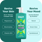 Olly Revive Body Wash With Magnesium, Electrolytes & Vitamin B12– Nourishing Cleanser For Skin Barrier Repair, Deep Hydration, Refreshing Nerolidew Scent, 17 Oz