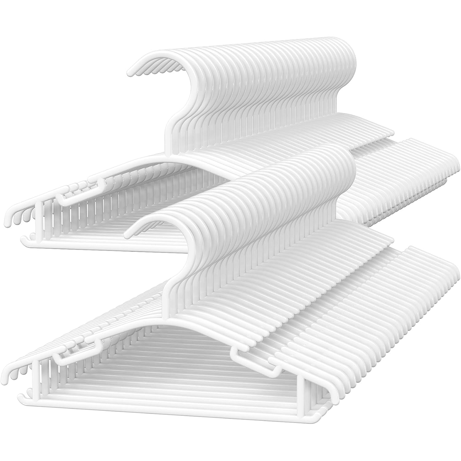 Baby Hangers 60Pack White Baby Clothes Hangers Bulk Kids Plastic Hangers Toddler/Infant Hangers For Closet