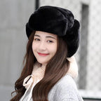 Womens Faux Fur Fuzzy Trapper Hat Winter Ear Flap Trooper Aviator Hat Hunting Hat Cap