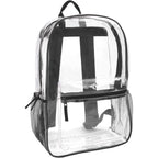 Trail Maker Clear Backpack Heavy Duty With Padded Straps, Side Pockets For Kids, Boys, Girls, School, Stadium Approved Events