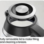 Chefman Electric Kettle, 1.8L 1500W, Hot Water Boiler, Removable Lid for Easy Cleaning, Auto Shut Off, Boil-Dry Protection, Stainless Steel Filter, BPA Free, Borosilicate Glass Electric Tea Kettle