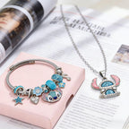 Cute Necklace Bangle Set for Women Gifts Trendy Stuff Jewelry Gifts For Women Sister Niece Daughter Granddaughter
