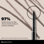 Morphe Micro Dual Eyebrow Pencil - Dual-Ended Brow Pencil Featuring A Retractable, Ultra-Precise, Pointed Tip - Richly Pigmented, Smooth-Gliding, Long-Lasting Wax Formula - Java (0.003 Oz)