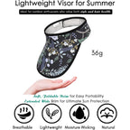 Alnorm Satin Lined Visor with Velcro for Summer UV Protection Sun Hat for Outdoors
