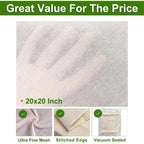 6 Pcs Cheese Cloths, 20X20 Inch, 100% Unbleached Cotton, Grade 100 Reusable Cheese Cloth With Fabric Fine Mesh Cloth, Reusable Muslin Cheesecloth For Straining, Juicing, Cooking, Baking